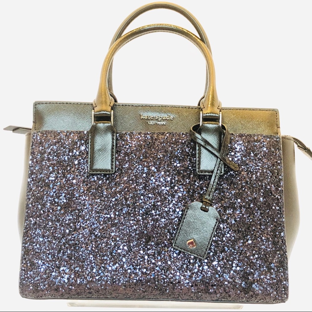 Cameron Glitter MetMidNavy Med Satchel Crossbody